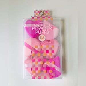 Addy-Lu Assorted Powder Puff Makeup Sponges, 12 Piece Set, NWT